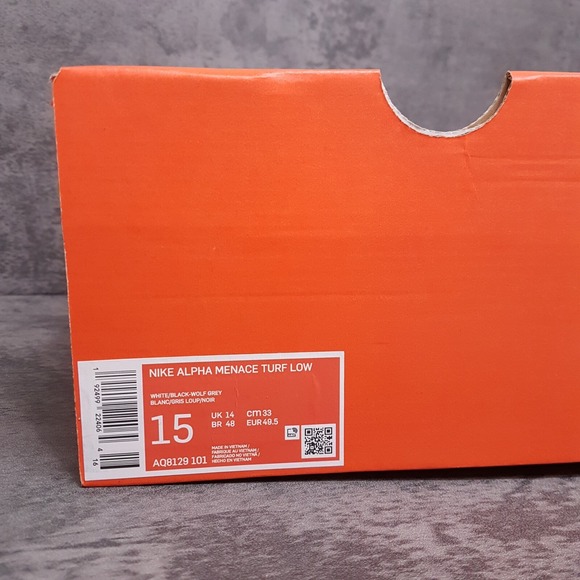 NIKE‎ Alpha Menace Turf Low Training Shoes Mens Size 15 White AQ8129-101 - Picture 7 of 7